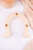 White Nashville Ceramic Horseshoe Taper Holder