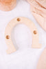 White Nashville Ceramic Horseshoe Taper Holder