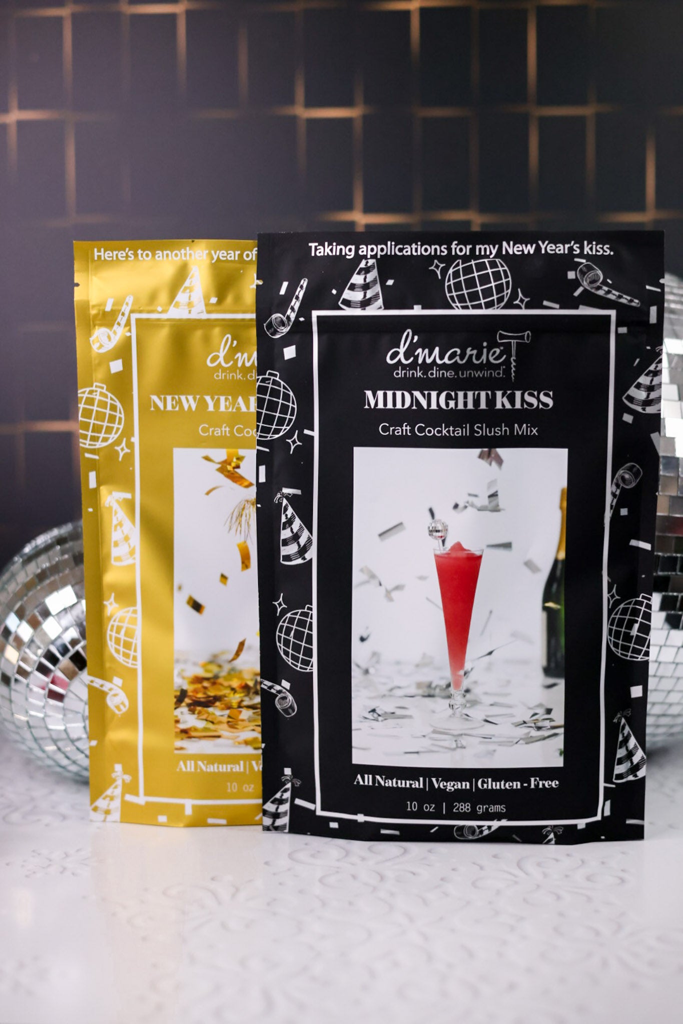 New Year's Eve Craft Cocktail Slush Mixes (2 Flavors)