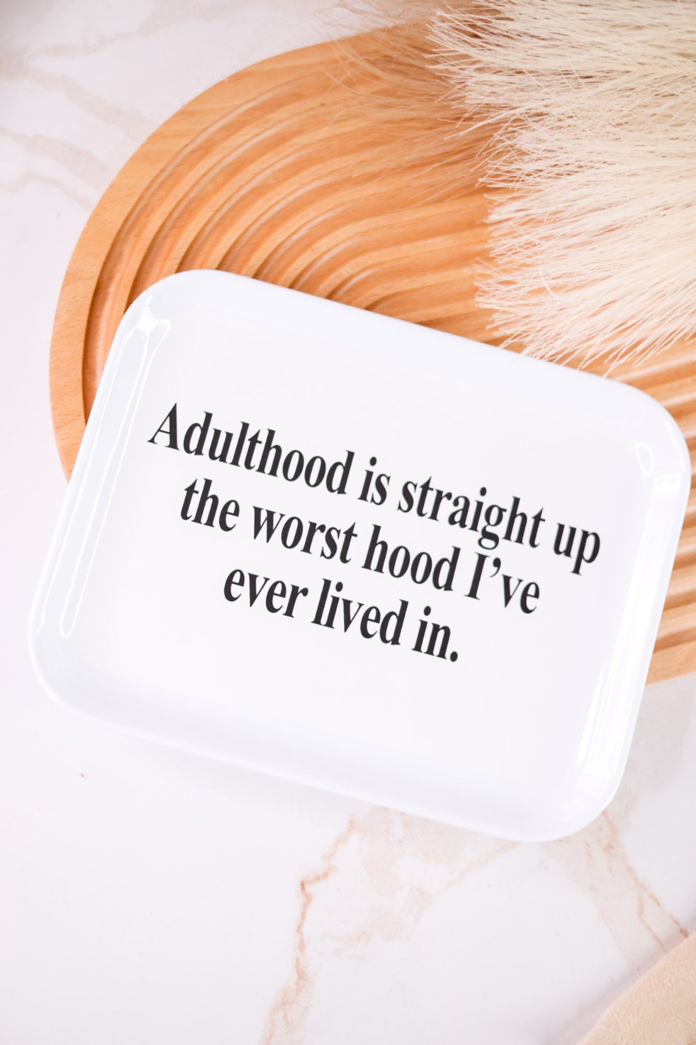 Adulthood is the Worst Hood Small Personal Tray