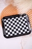 Black and White Checkered Small Personal Tray