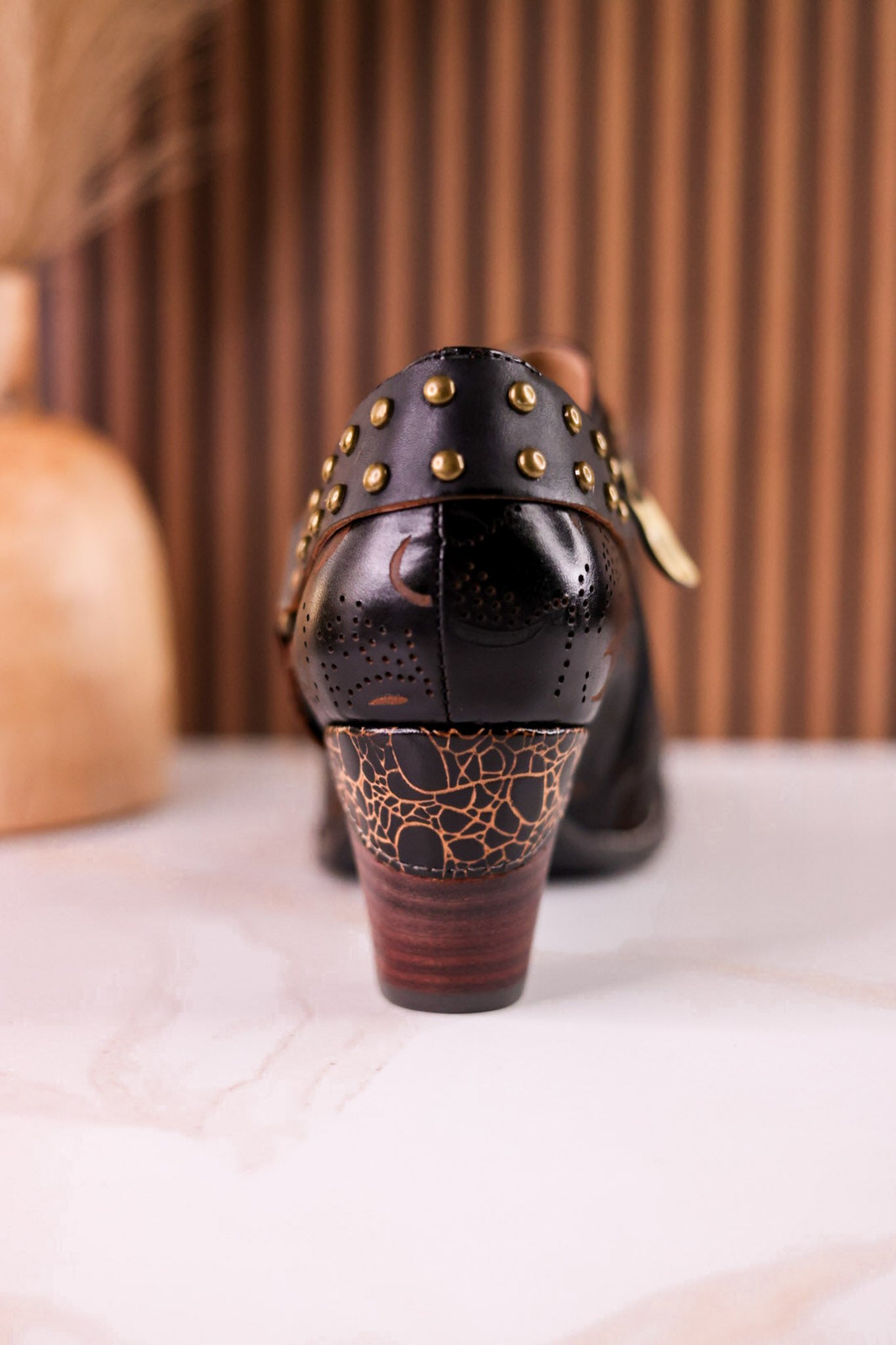 Western Inspired "Kacielou" Black leather Shoes