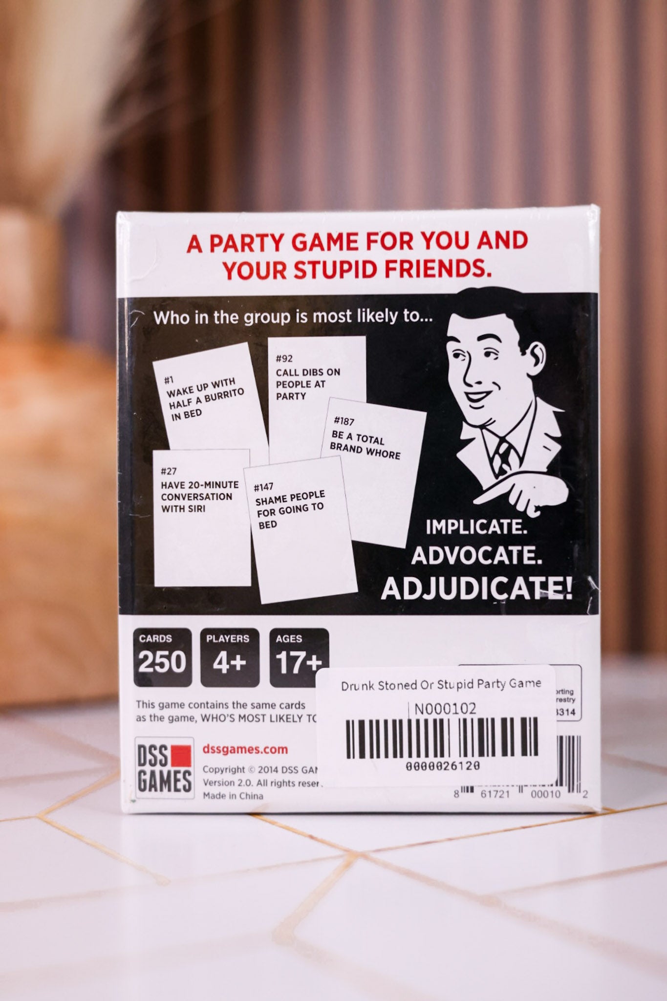 Drunk Stoned Or Stupid Party Game