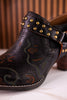 Western Inspired "Kacielou" Black leather Shoes