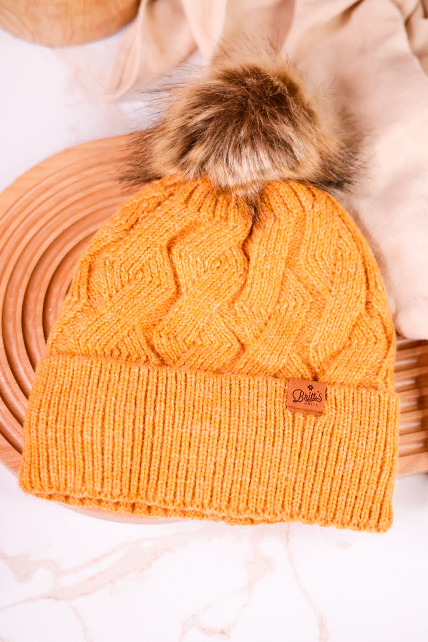 Colorful Knit Pom Pom Beanie (6 Colors)