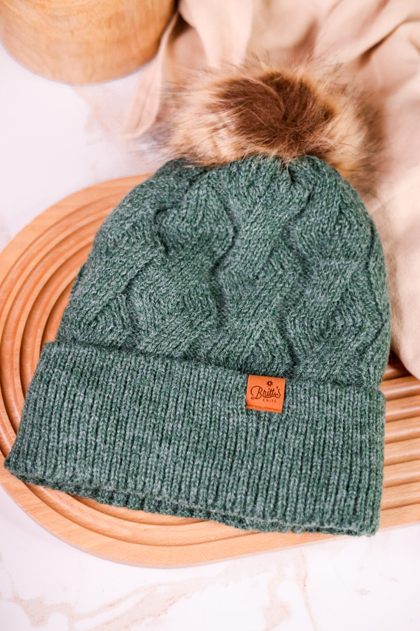 Colorful Knit Pom Pom Beanie (6 Colors)
