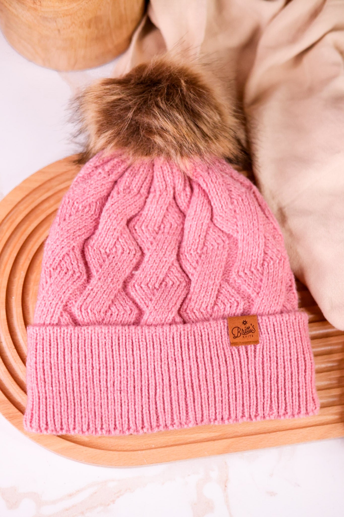 Colorful Knit Pom Pom Beanie (6 Colors)