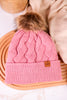 Colorful Knit Pom Pom Beanie (6 Colors)