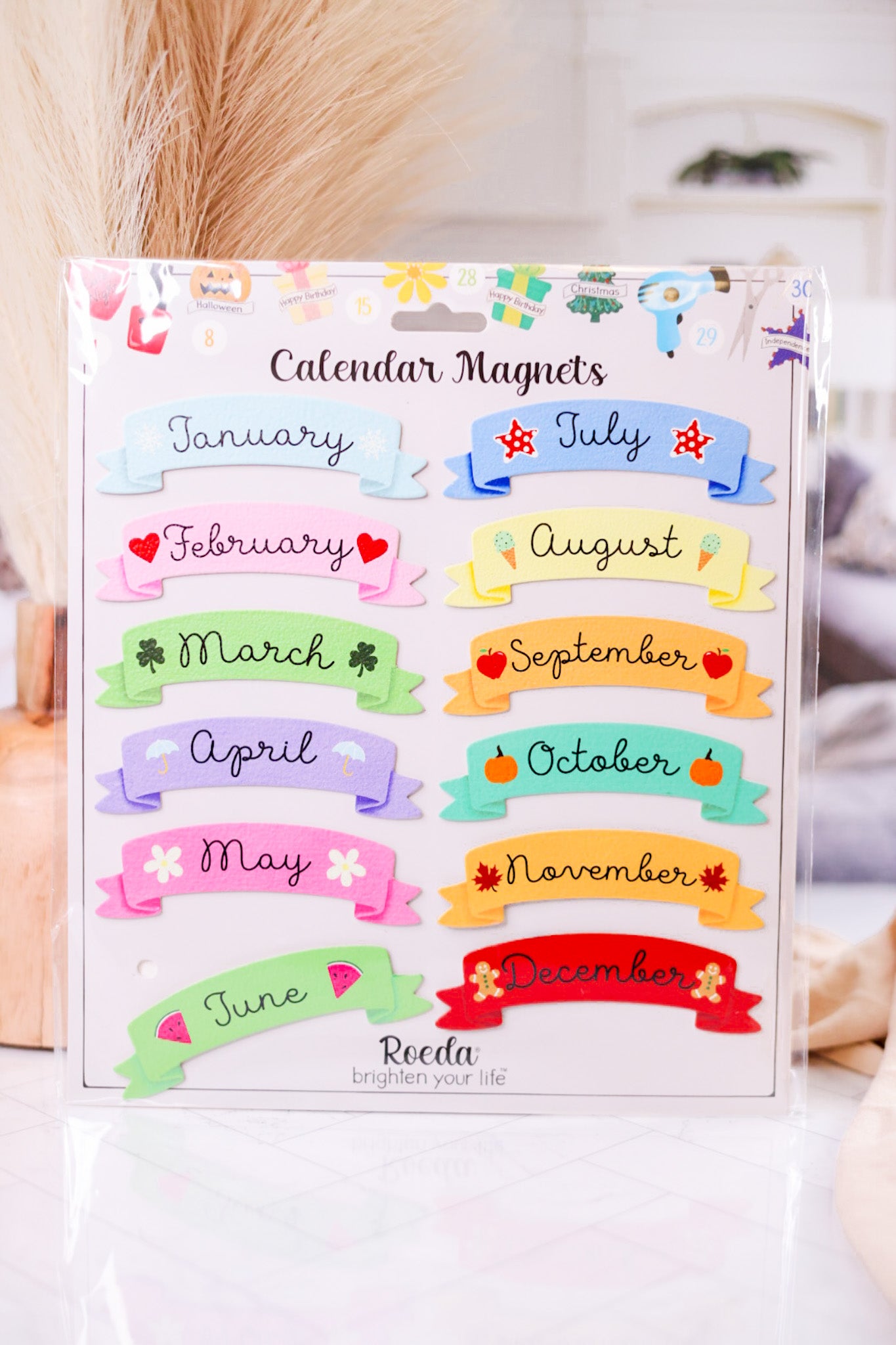 Calendar Month Magnets (Set Of 12)