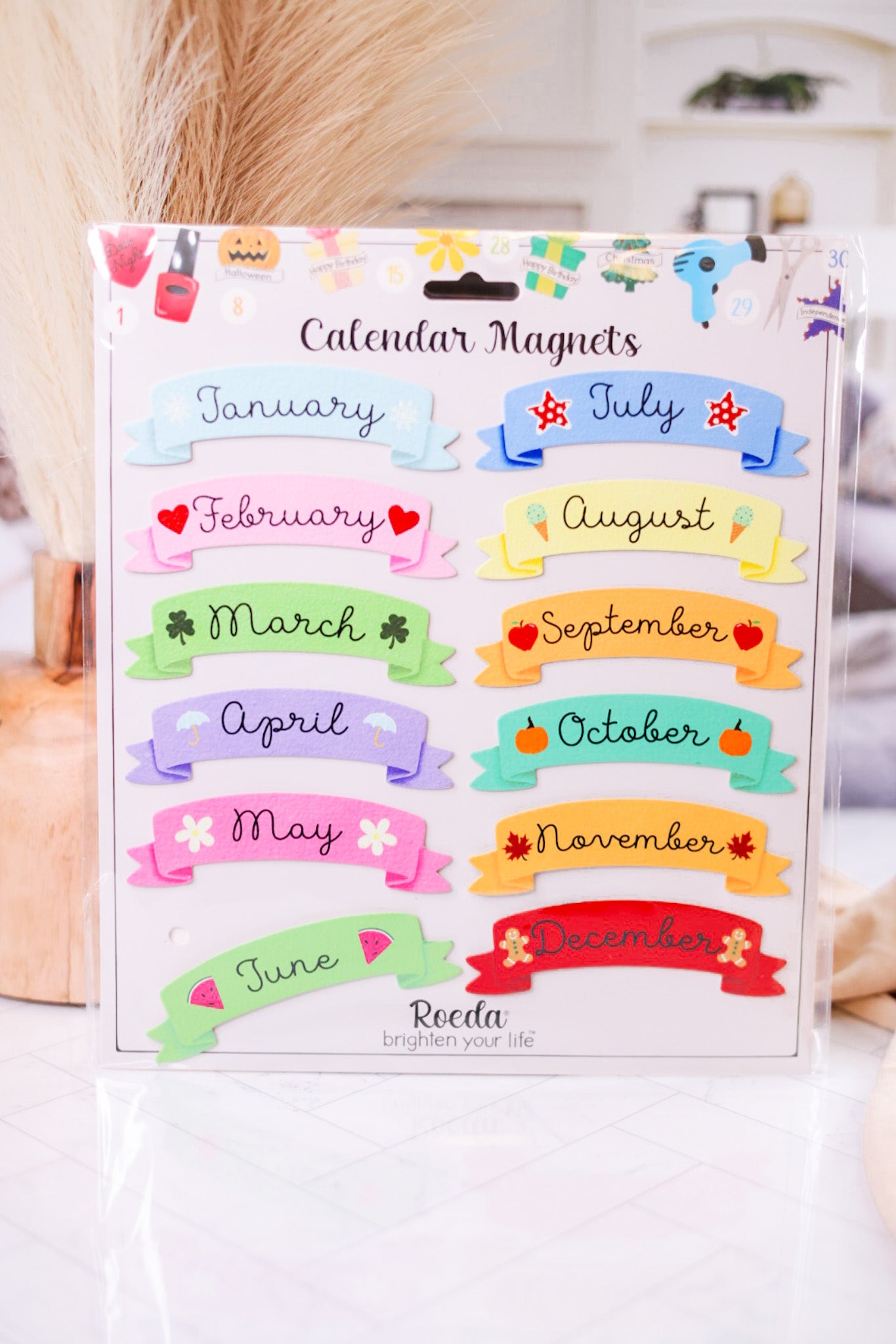 Calendar Month Magnets (Set Of 12)
