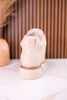 Floral Tooled Faux Leather Ankle Boots In Cream