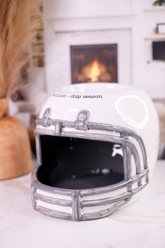 Ceramic Football Helmet Chip & Dip Serving Dish