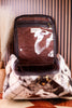 Travel Toiletry Bag in Brown Hair-On Leather