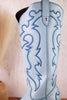 Missouri Pastel Azul Boot Stitch Wide Calf Leather Boots
