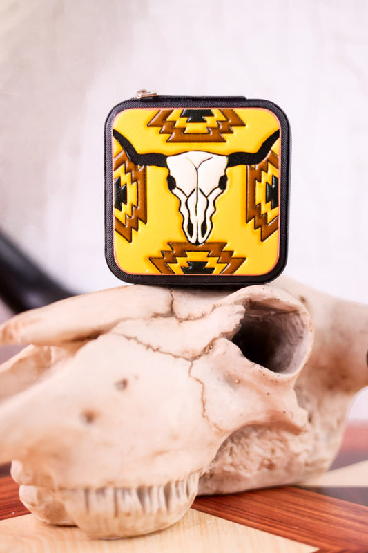 Steer Skull Mini Jewelry Storage Box
