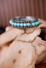 Turquoise Beaded Bracelet with Concho Border