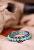 Turquoise Beaded Bracelet with Concho Border