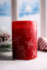 Red Snowman Patterned LED Water Fountain Candle