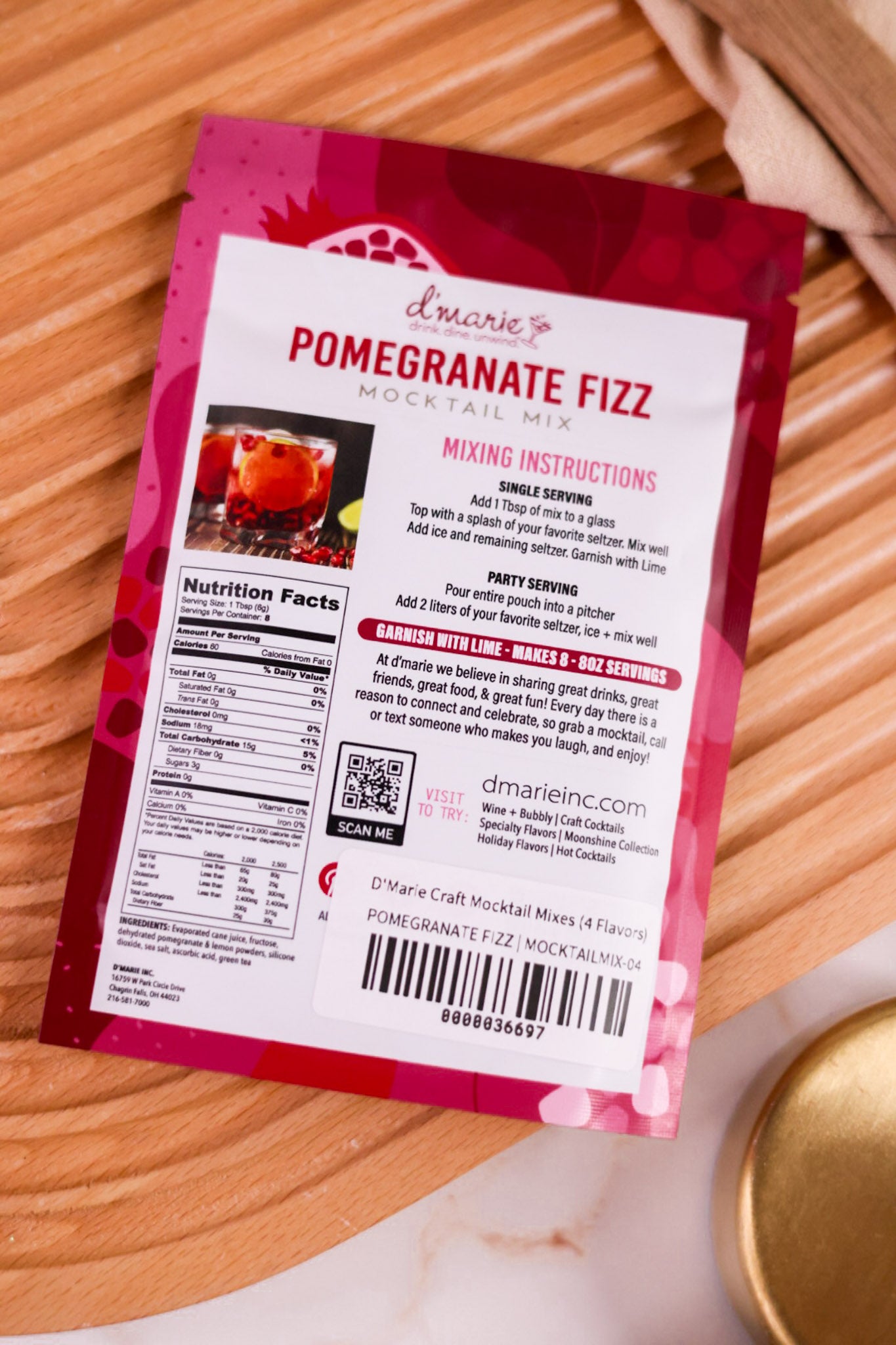 D'Marie Craft Mocktail Mixes (4 Flavors)