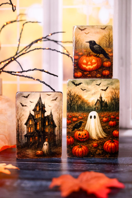 Haunting Halloween Decorative Blocks (3 Styles)