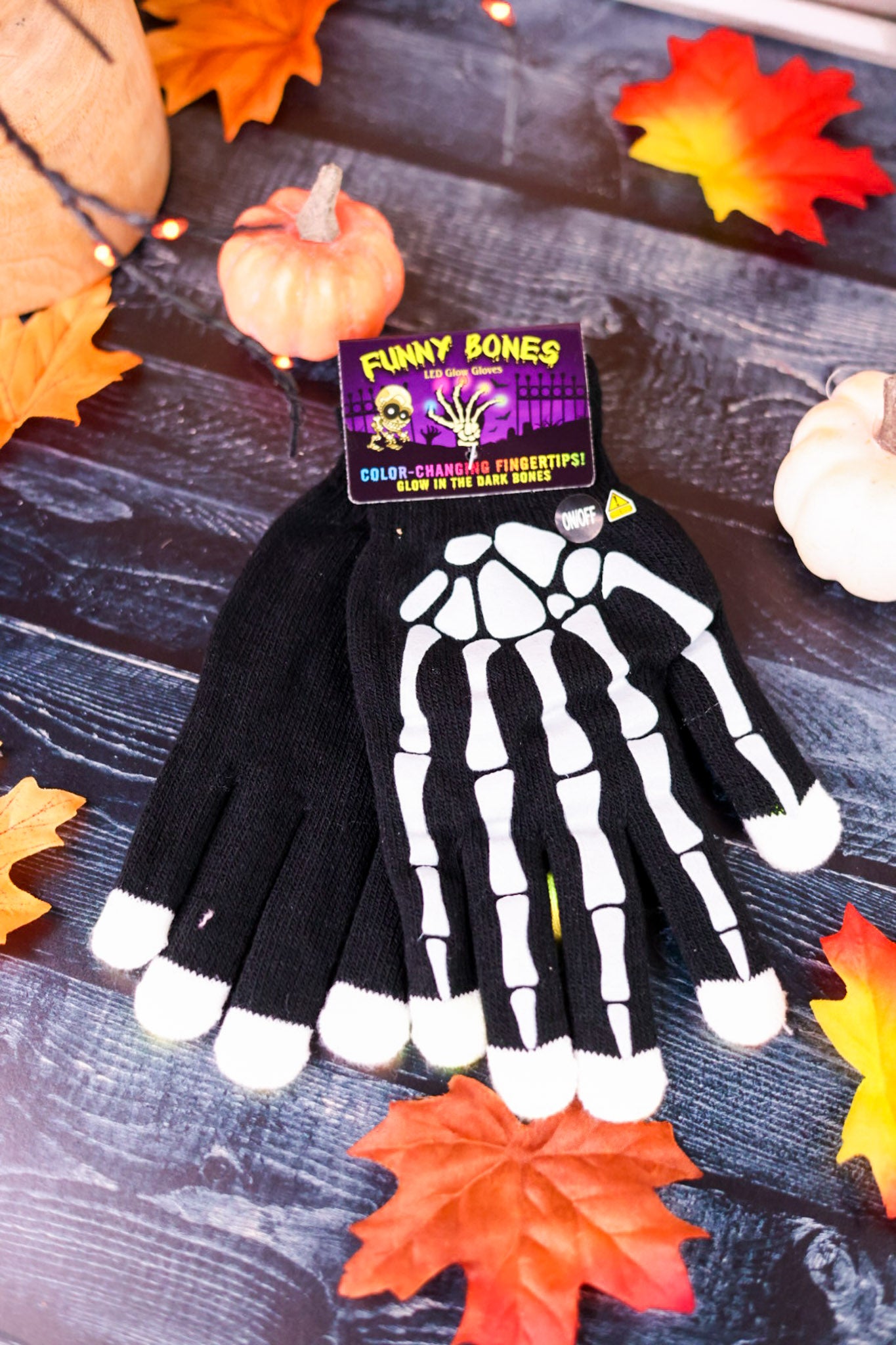 Glow In The Dark LED Skeleton Hand Gloves