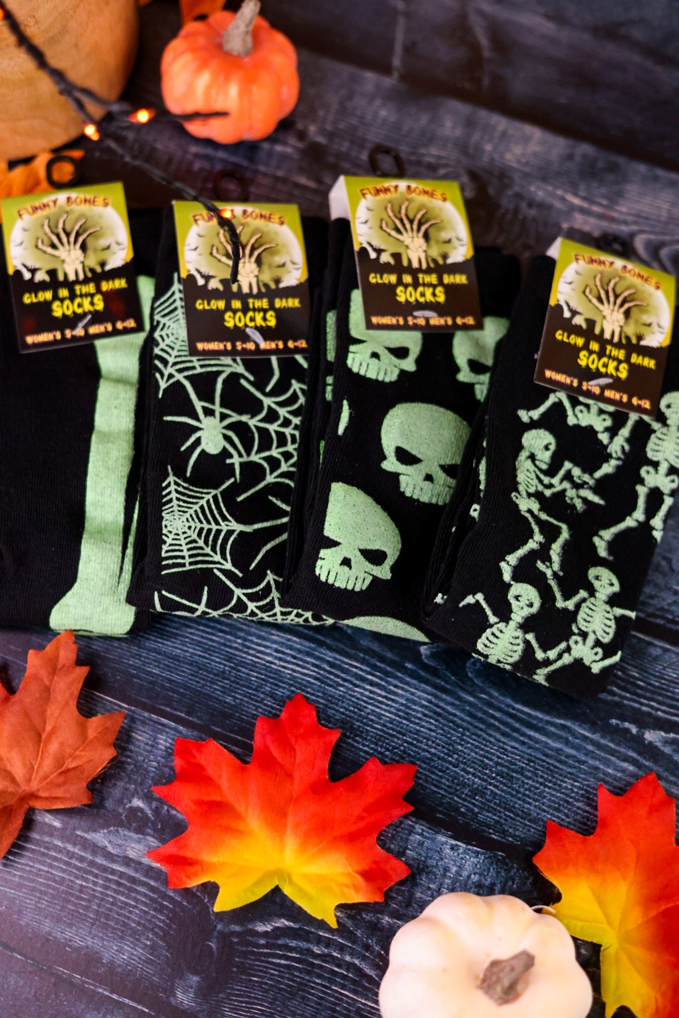 Glow In The Dark Halloween Socks (4 Styles)