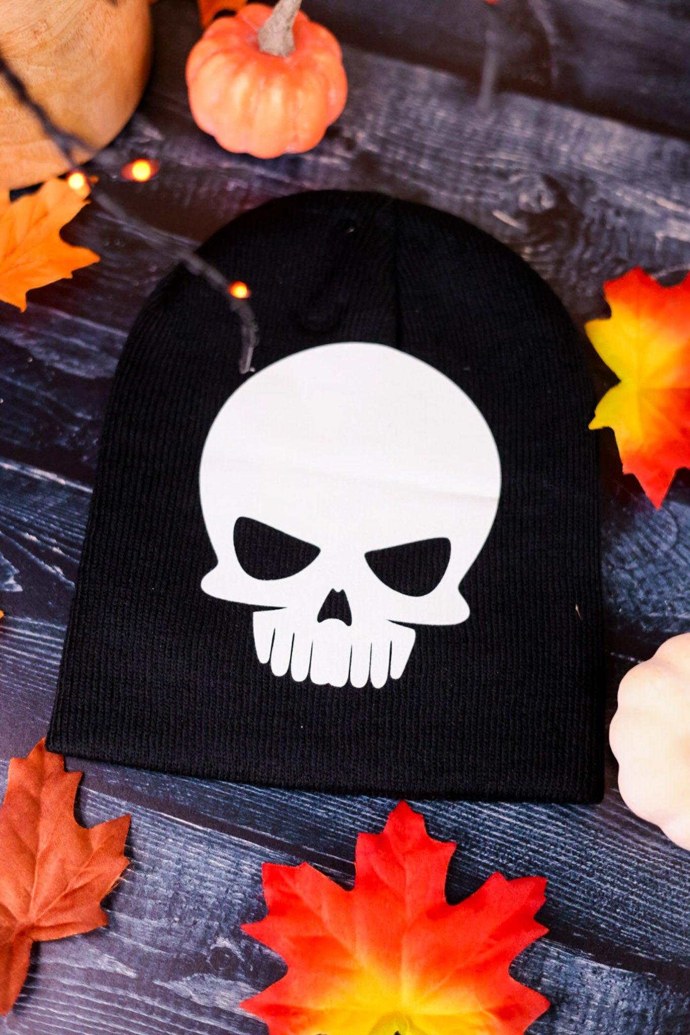 Glow In The Dark Knit Halloween Beanie (4 Styles)
