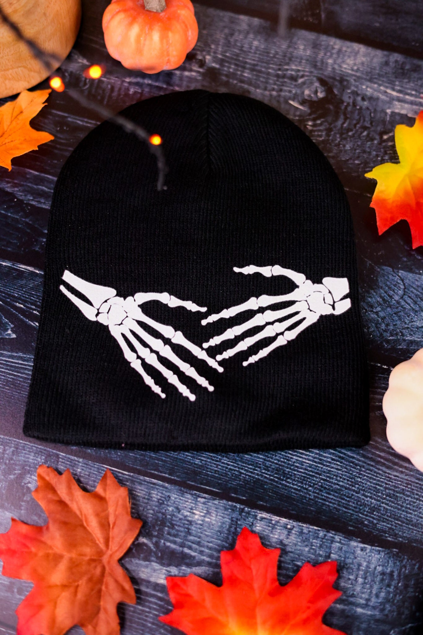 Glow In The Dark Knit Halloween Beanie (4 Styles)