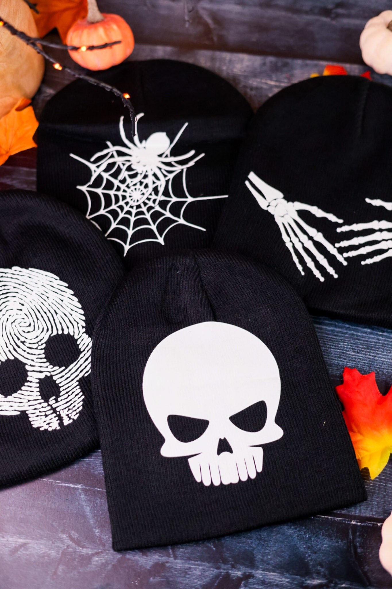 Glow In The Dark Knit Halloween Beanie (4 Styles)