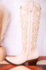 Liberty Black Allie Leather Boots in Bone