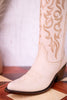 Liberty Black Allie Leather Boots in Bone
