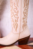 Liberty Black Allie Leather Boots in Bone