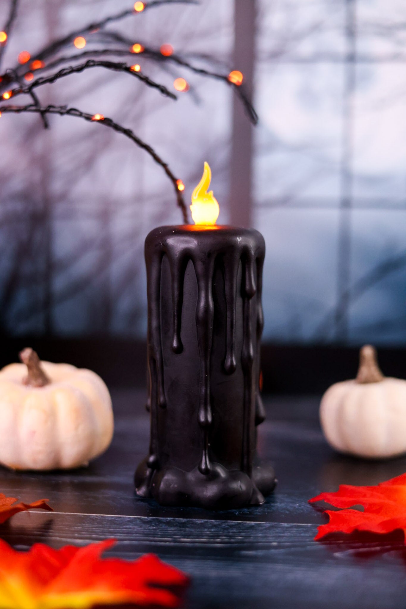 Black "Melting" LED Candle