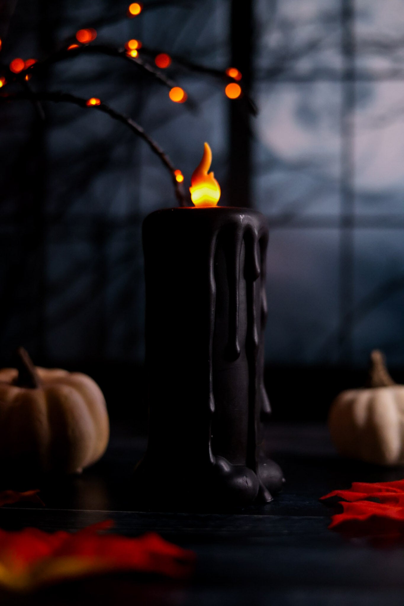 Black "Melting" LED Candle