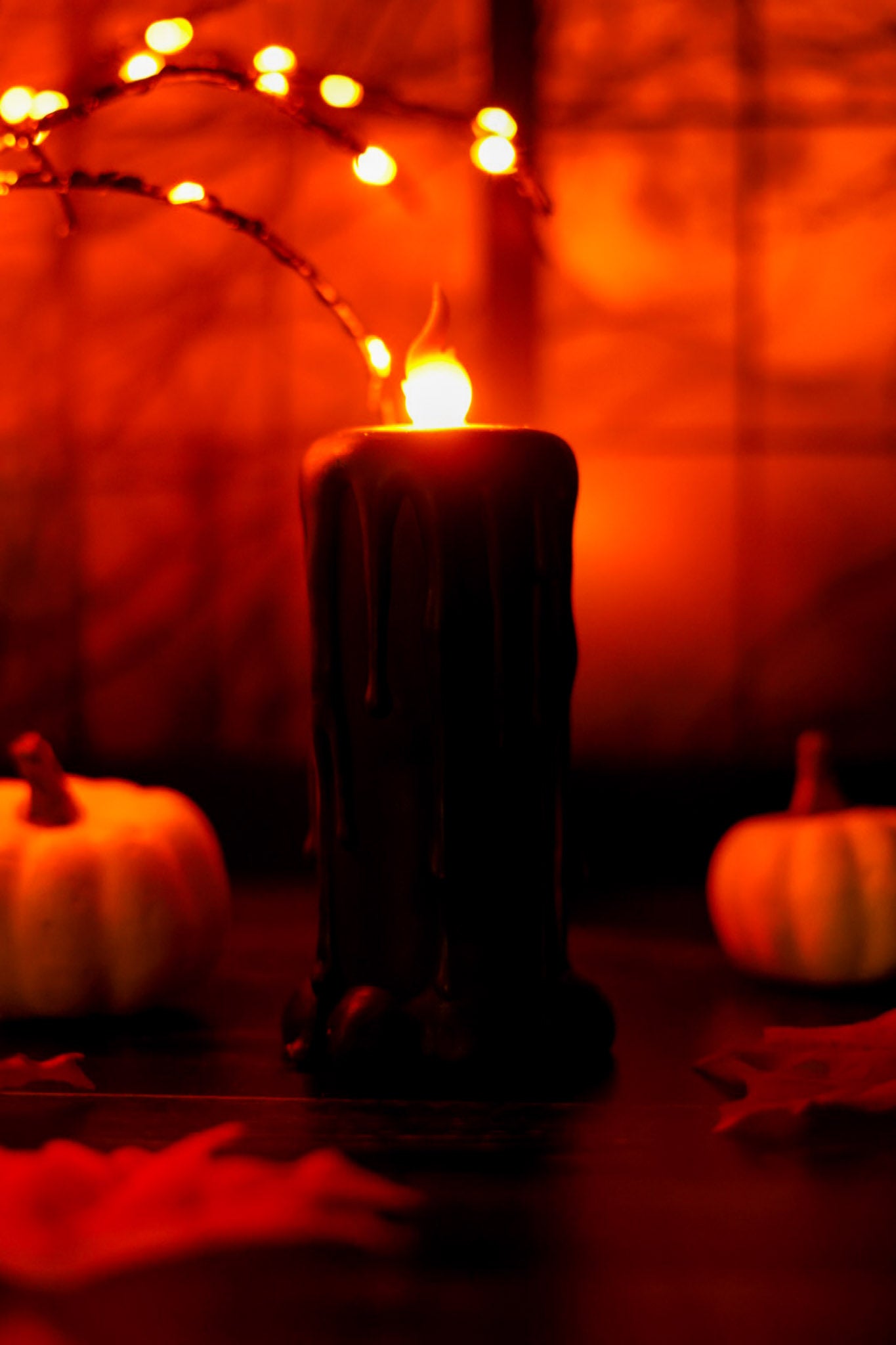 Black "Melting" LED Candle
