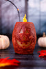 4" Jack O Lantern LED Candle With Flickering Flame