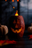 4" Jack O Lantern LED Candle With Flickering Flame