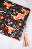 "Prairie" Highland Cow Print Makeup Bag