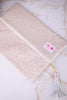 "Florence" Ivory Jacquard Fabric Makeup Bag