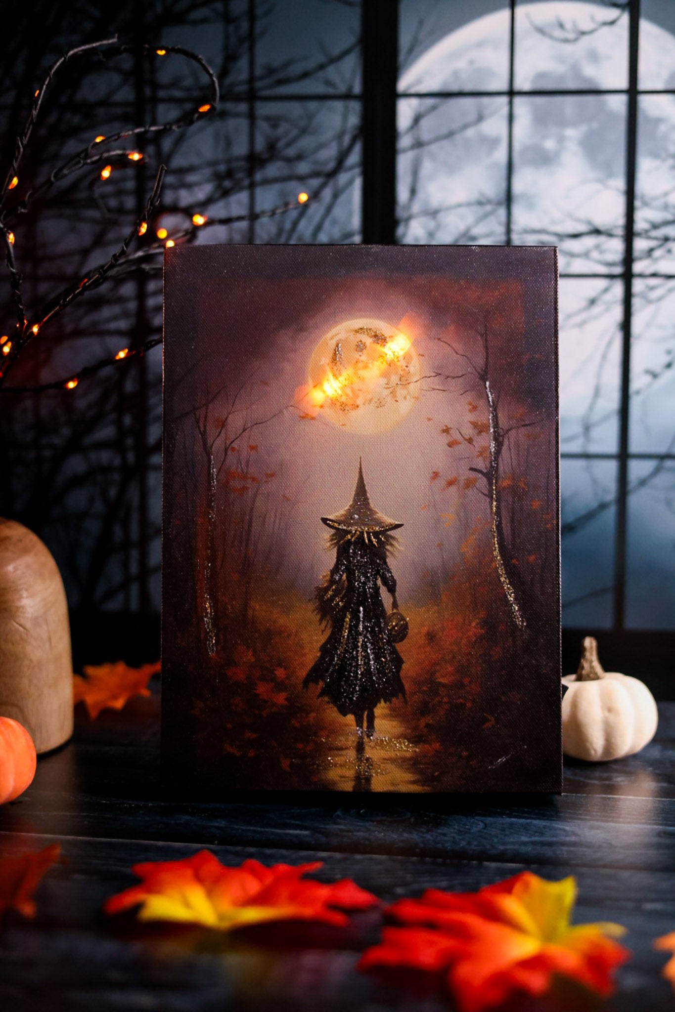 10” LED Haunting Nights Canvas Block (2 Styles)