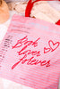 Pink Library Card Canvas Tote