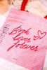 Pink Library Card Canvas Tote
