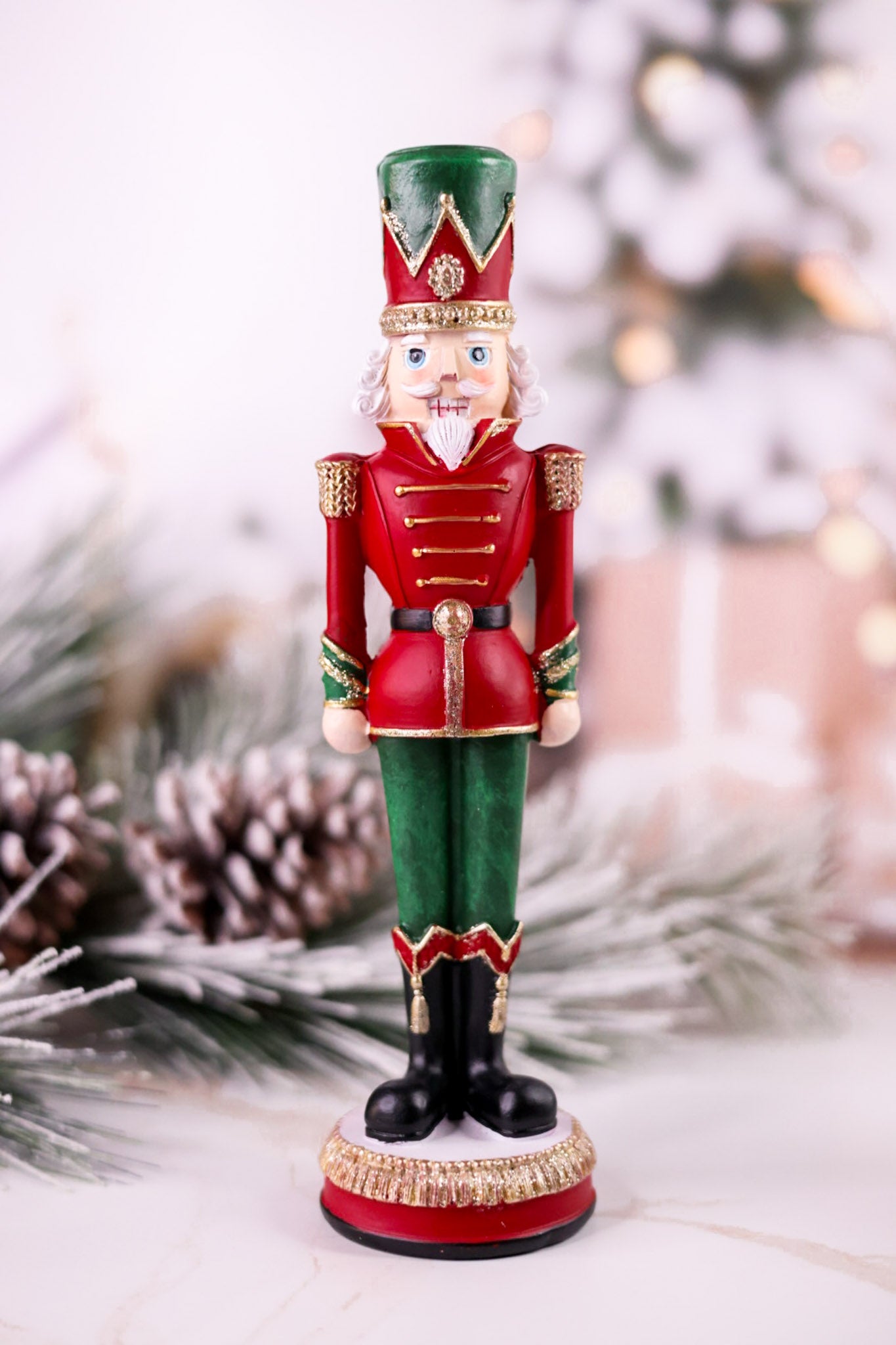 10” Classic Christmas Resin Nutcracker Candle Sticks(2 Styles)