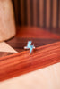 Turquoise Stone Lightning Bolt Adjustable Ring