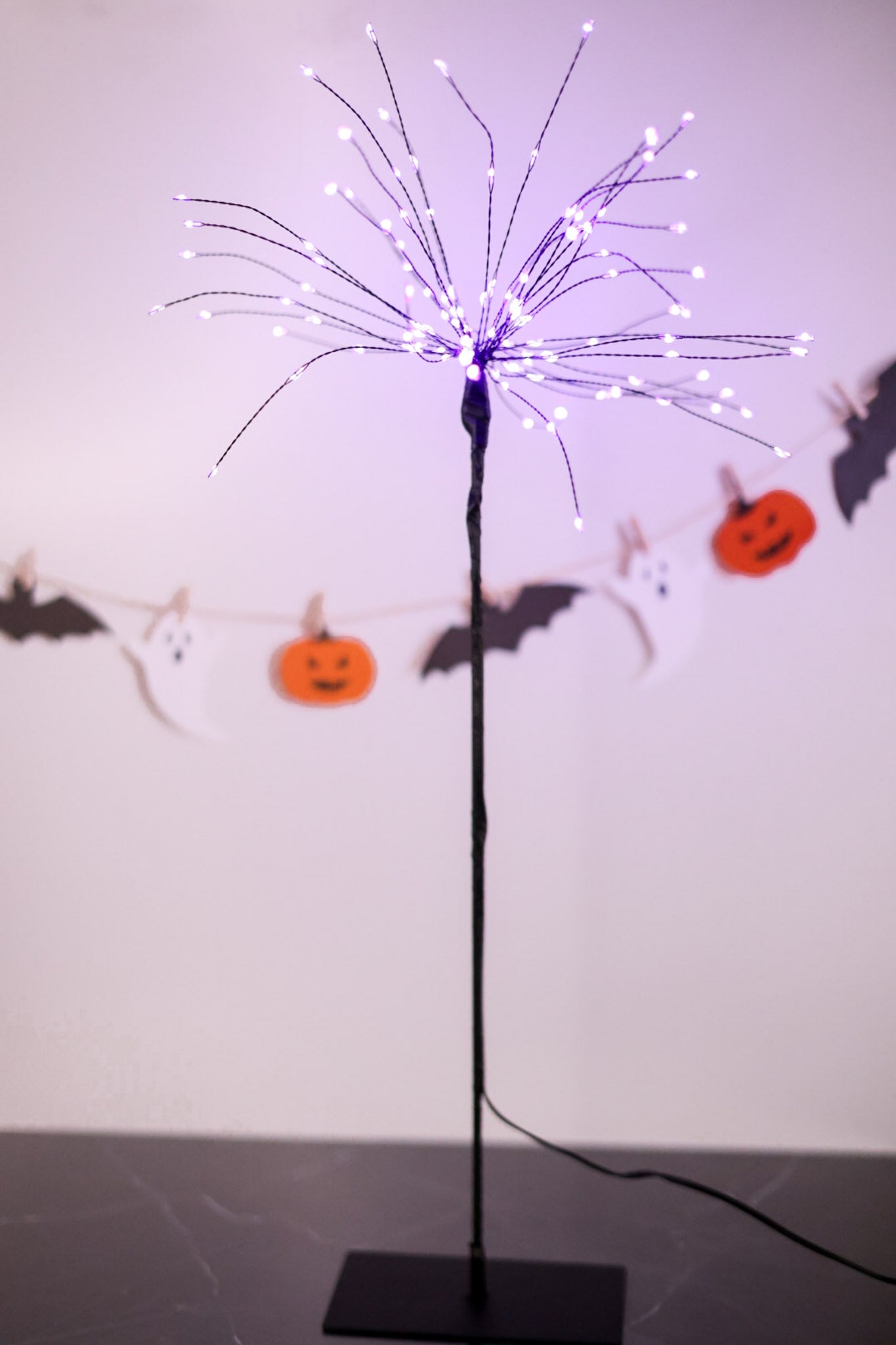 20" Purple LED Burst Tree
