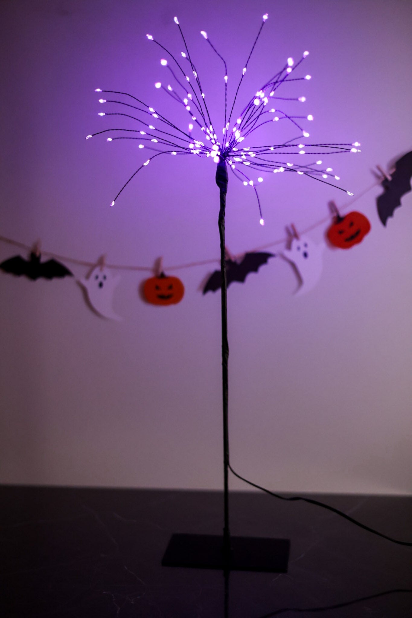 20" Purple LED Burst Tree
