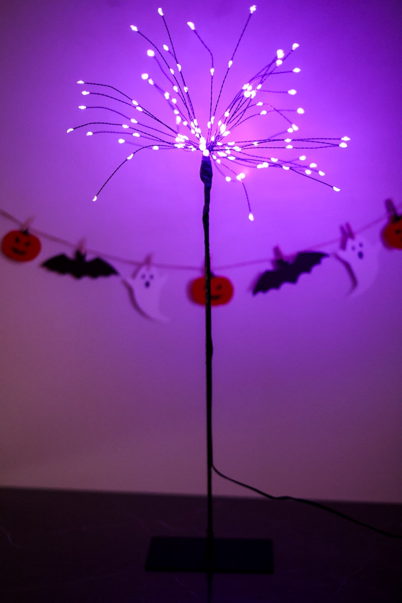 20" Purple LED Burst Tree