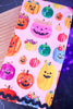 Colorful Pumpkins Kitchen Towel with Rickrack Trim