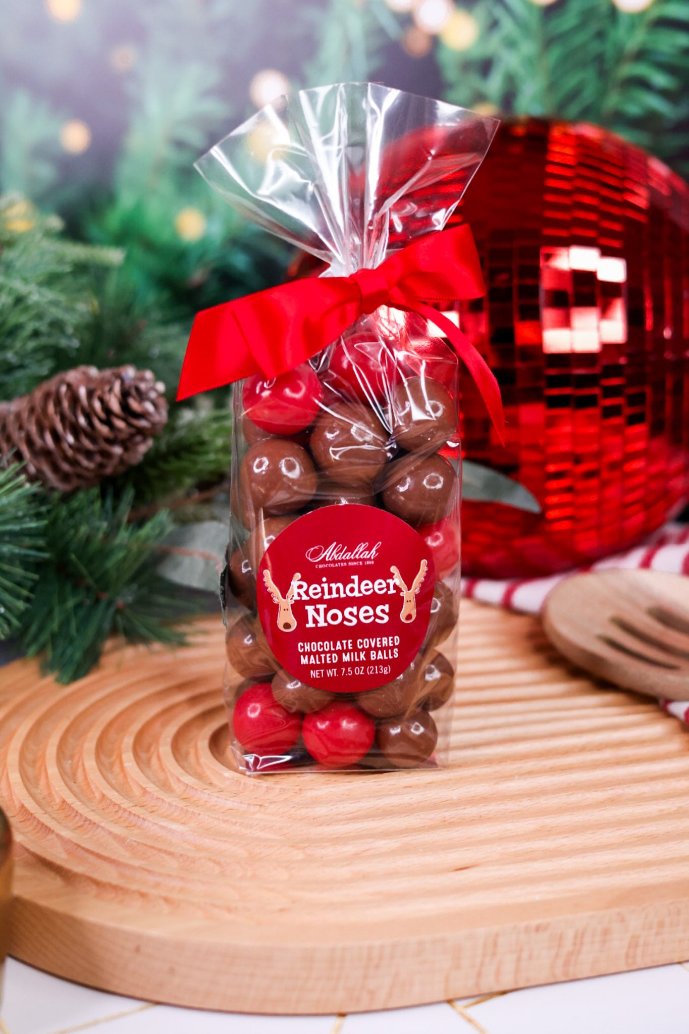 Reindeer Noses Chocolate Covered Malted Milk Balls