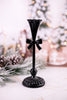 Scalloped Edge Candle Sticks With Bow Accent (2 Sizes)
